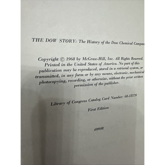 The Dow Story, 1968 Stated First Edition, History of the Dow Chemical Company - Picture 5 of 8